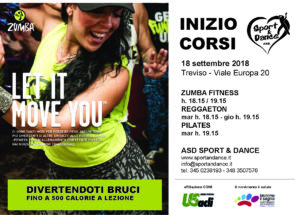 ZUMBA REGGAETON PILATES TREVISO INIZIO CORSI