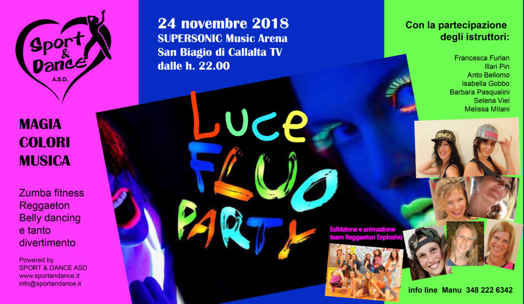 FLUO LUCE PARTY ZUMBA E REGGAETON SPORT & DANCE